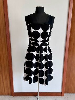 *RARE* Banana Republic x marimekko Collab Polka Dot Linen Cotton Strapless Dress